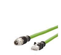 Best Price Square Metz Connect 142M2X15050 M12 - Cable de Red (Cat. 6a, S/FTP, 5 m, Revestimiento Pur, Color Verde)