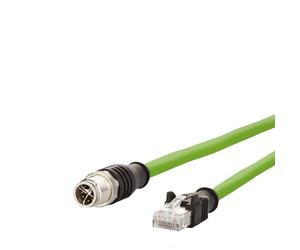 Best Price Square Metz Connect 142M2X15050 M12 - Cable de Red (Cat. 6a, S/FTP, 5 m, Revestimiento Pur, Color Verde)