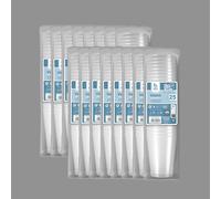 BEST PRODUCTS Pack de 400 Vasos de Plástico de 600 ml. Vasos Reutilizables de Polipropileno Transparente. Ideales para Fiestas, Eventos, Caterings y Oficinas