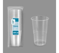 BEST PRODUCTS | Vasos de plástico Reutilizables | Transparentes | Café Refrescos Fiestas y Cumpleaños Aptos para Bebidas Frías y Calientes (100, De 600 cc)