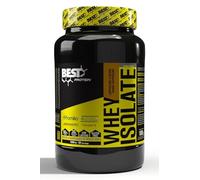 BEST PROTEIN Aislado de suero de leche WHEY ISOLATE 100% PROMIKO CFM® | Índice de proteïna 90% | Con glutamina AJINOMOTO® y enzimas digestivas TOLERASE® (1000 gramos, Café)
