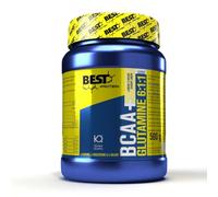 BEST PROTEIN Aminoácidos BCAA + GLUTAMINE | Aminoacidos ramificados con glutamina KYOWA QUALITY® | Retrasa aparición fatiga | Reduce el daño muscular | 500 g = 33 servings (Limón)
