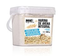 BEST PROTEIN, Harina de avena integral, Gachas de avena ricas en hidratos de carbono y fibra, Sabor neutro, 1900 g = 63 servicios