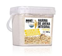 BEST PROTEIN, Harina de avena integral, Gachas de avena ricas en hidratos de carbono y fibra, Sabor yogur-plátano, 1900 g = 63 servicios