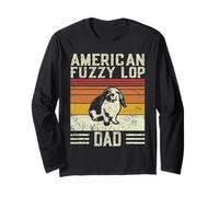 Best Rabbit Dad para Hombre - Vintage American Fuzzy Lop Manga Larga