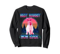 Best Rabbit Mom Ever Retro Vintage 80s Funny Bunny Mom Sudadera
