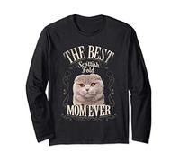 Best Scottish Fold Mom Ever Fold Escocés Gato Regalos Mujer Manga Larga