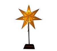 Best Season sa000049, estrella LED de pie de metal/papel/plástico, color blanco, 14 x 34 x 55 cm