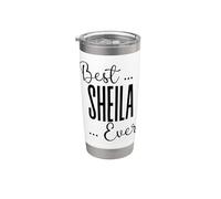 Best Sheila Ever lindo mamá madres cumpleaños amor para mamá Vaso térmico de acero inoxidable de doble pared