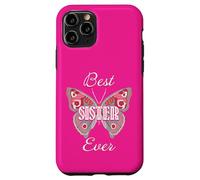 Best Sister Ever Butterfly Design Cute Colorful Family Love Carcasa para iPhone 11 Pro