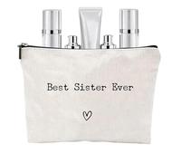 Best Sister Ever de viaje Neceser,Neceser de viaje | La mejor organizadora de la historia de la hermana,Divertidos regalos de cumpleaños de Navidad, de higiene portátil grande para artículos de tocado