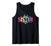 Best Sister Ever Hermano Amor Familia Hermana Hermana Mujeres Camiseta sin Mangas