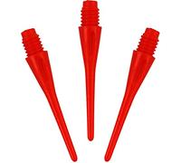 BEST SPORTING 100 Puntas de plástico de Nailon para Dardos, Color Negro, Blanco o Rojo (Rojo)