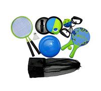 Best Sporting 64004 - Juego de Playa, 5 Juegos de Playa Diferentes, Juegos de Playa al Aire Libre para Adultos, XXL Juego de 11 Piezas para hasta 10 Personas, Incluye Bolsa de Malla
