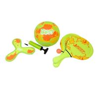 BEST SPORTING 64264 - Juego de Playa de Neopreno, Juego de Playa de 6 Piezas con balón de fútbol, 2 Raquetas, Frisbee y Bomba