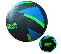 BEST SPORTING Balón de fútbol Descalzo Que Brilla en la Oscuridad, tamaño 5, Pelota Deportiva Negra y Azul, Pelota de Deporte Brillante, Pelota de Juego para niños de PVC, Pelota de Playa para