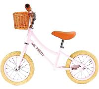 Best Sporting - Bicicleta de Correr a Partir de 1 año, diseño Retro de 12 Pulgadas, con Copas y Timbre, Color Rosa