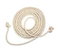 Best Sporting - Cuerda de saltar de algodón y yute, producto 100% natural, de alta calidad, sin asas, longitud 280 cm, color blanco, ideal para deportes escolares y de ocio
