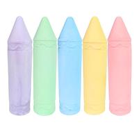 BEST SPORTING Juego de 5 tizas para calle Jumbo, para niños y adultos, tizas coloridas en colores brillantes, ideal para la calle y el patio, fácil de manejar y soluble en agua