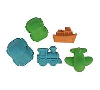 Best Sporting Juego de moldes de arena I Varios acabados I 5 piezas: marítimo, fruta, estructuras, vehículos, 8 piezas: dinosaurios I en la caja de arena, en la playa o en el parque infantil