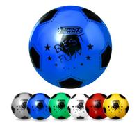 Best Sporting - Pelota de PVC Ligera, Pelota de fútbol Azul, Pelota de Agua, Pelota de Playa de 23 cm, Bola de Colores con Logotipo de Best Sporting, Pelota de Goma para niños