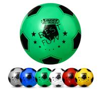 Best Sporting - Pelota de PVC Divertida y Ligera, Pelota de fútbol, Pelota de Playa de 23 cm, con Logotipo Colorido, Pelota de Goma, para niños