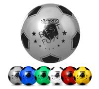 Best Sporting - Pelota de PVC Ligera, Pelota de fútbol Plateada, Pelota de Playa, Pelota de Playa de 23 cm, Bola Colorida con Logotipo de Best Sporting, Pelota de Goma, Pelota para