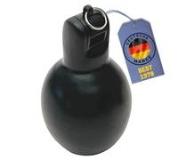 BEST SPORTING Silbato de mano para la educación física - Manejo manual higiénico y fuerte silbato gracias al fuelle de PVC - Silbato negro