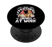 Best Teacher Gnomes For Teaching Women & Funny Teacher Crew PopSockets PopGrip Adhesivo