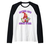 Best Teacher Grandma GNOME with Books For Teacher Mom Saying Camiseta Manga Raglan