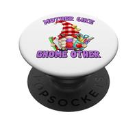 Best Teacher Grandma GNOME with Books For Teacher Mom Saying PopSockets PopGrip Adhesivo