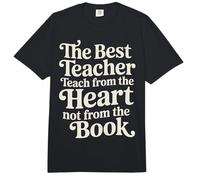 Best Teachers Teach from The Heart Not The Book - Comfort Colors Adult Heavyweight T-Shirt