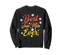 Best Twin Mom Ever Women Grandma Floral Mothers Day Twin Mom Sudadera