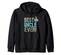 Best Uncle Ever diseño Vintage tío Pulgares hacia Arriba Sudadera con Capucha