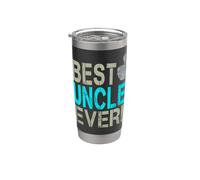 Best Uncle Ever diseño vintage tío pulgares hacia arriba Vaso térmico de acero inoxidable de doble pared