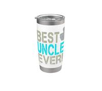 Best Uncle Ever diseño vintage tío pulgares hacia arriba Vaso térmico de acero inoxidable de doble pared