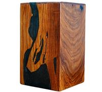 Best - Urna grande de madera para cenizas humanas, caja de cremación personalizada para adultos, urna de entierro para funeral (rasina negra, grande con capacidad para hasta 250 pulgadas cúbicas)