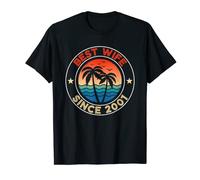 Best Wife Since 2001 21st Wedding Anniversary Women Vintage Camiseta