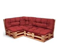 Best Wool Cojines para palets - Set de 2 Cojines de Asiento 120x80cm + Respaldo 120x40 y 60x40 40x40 - cojin Palet Relleno de Espuma de poulirette granulada - en la terraza y en el jardín