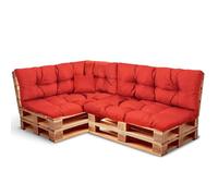 Best Wool Cojines para palets - Set de 2 Cojines de Asiento 120x80cm + Respaldo 120x40 y 60x40 40x40 - cojin Palet Relleno de Espuma de poulirette granulada - en la terraza y en el jardín