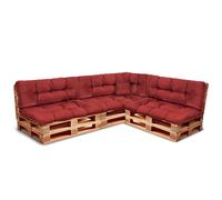 Best Wool Cojines para palets - Set de 3 Cojines de Asiento 120x80cm + Respaldo 120x40 y 60x40 40x40 - cojin Palet Relleno de Espuma de poulirette granulada - en la terraza y en el jardín