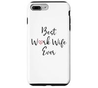 Best Work Wife Ever Funny Office Coworker Bestie Work Wife Carcasa para iPhone 7 Plus/8 Plus
