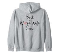 Best Work Wife Ever Funny Office Coworker Bestie Work Wife Sudadera con Capucha