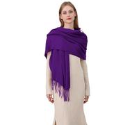 Best World 4 Yu Bufanda cálida de invierno para mujer, Bufandas, Bufanda Manta, estilo casual, pashmina, estilo estolas, Deep Purple, 71''x28''
