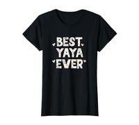 Best Yaya Ever Floral Family Love Hearts Camiseta