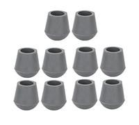 BestAlice 10 Puntas de Bastón, Puntas de Muleta de 7/8 Pulgadas, Almohadilla de Repuesto de Goma para Pies, Puntas de Bastón Grandes de 22 Mm, Agarre Fuerte Y Resistente, Punta Redonda Gruesa para Bas