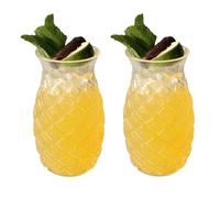 BestAlice 2 Piezas Copas de Vino Copas de Jugo Copas de Cóctel de Piña Copa de Cóctel Copa de Alto Borosilicato Copa de Vino Creativa Copa de Jugo Copa de Cóctel de Piña Vaso para Beber