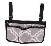 BestAlice Bolsa Lateral para Silla de Ruedas, Bolsa de Almacenamiento Lateral para Silla de Ruedas, Accesorios para Silla de Ruedas, Bolsa Organizadora de Apoyabrazos con Tiras Reflectantes(Gris)