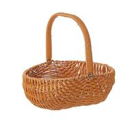 BestAlice Cesta de Mimbre para Niña de Flores de Boda, Cesta de Mimbre con Asa, Cesta de Flores Pequeña Tejida a Mano, Cesta de Almacenamiento de Dulces, Cestas Rústicas de Boda