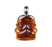 BestAlice Decantador de whisky creativo transparente, decantador de whisky de 750 ml, fabricado con frasco de vidrio transparente, decantador personalizado Carefe, decantador de whisky para hombres